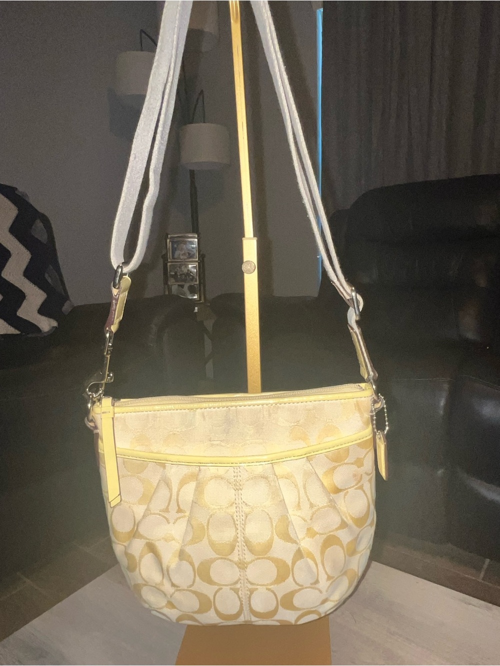 Coach Yellow Signature Canvas Crossbody